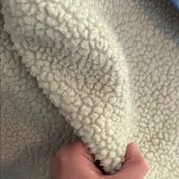 Ilana Kohn Blue Button-Up Coat with Sherpa Lining - Picture 5 of 13